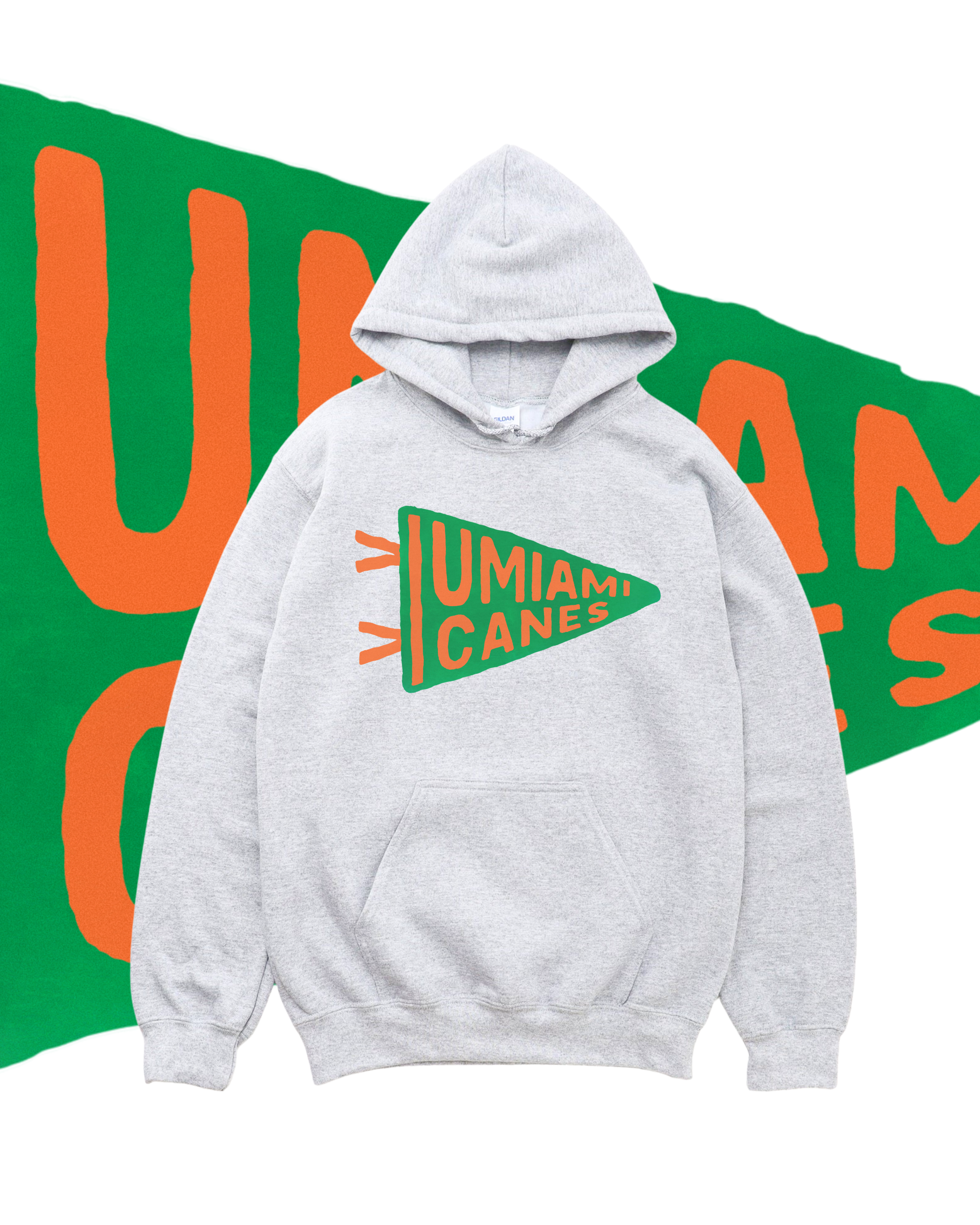 UNIVERSITY OF MIAMI BIG PENNANT HOODIE