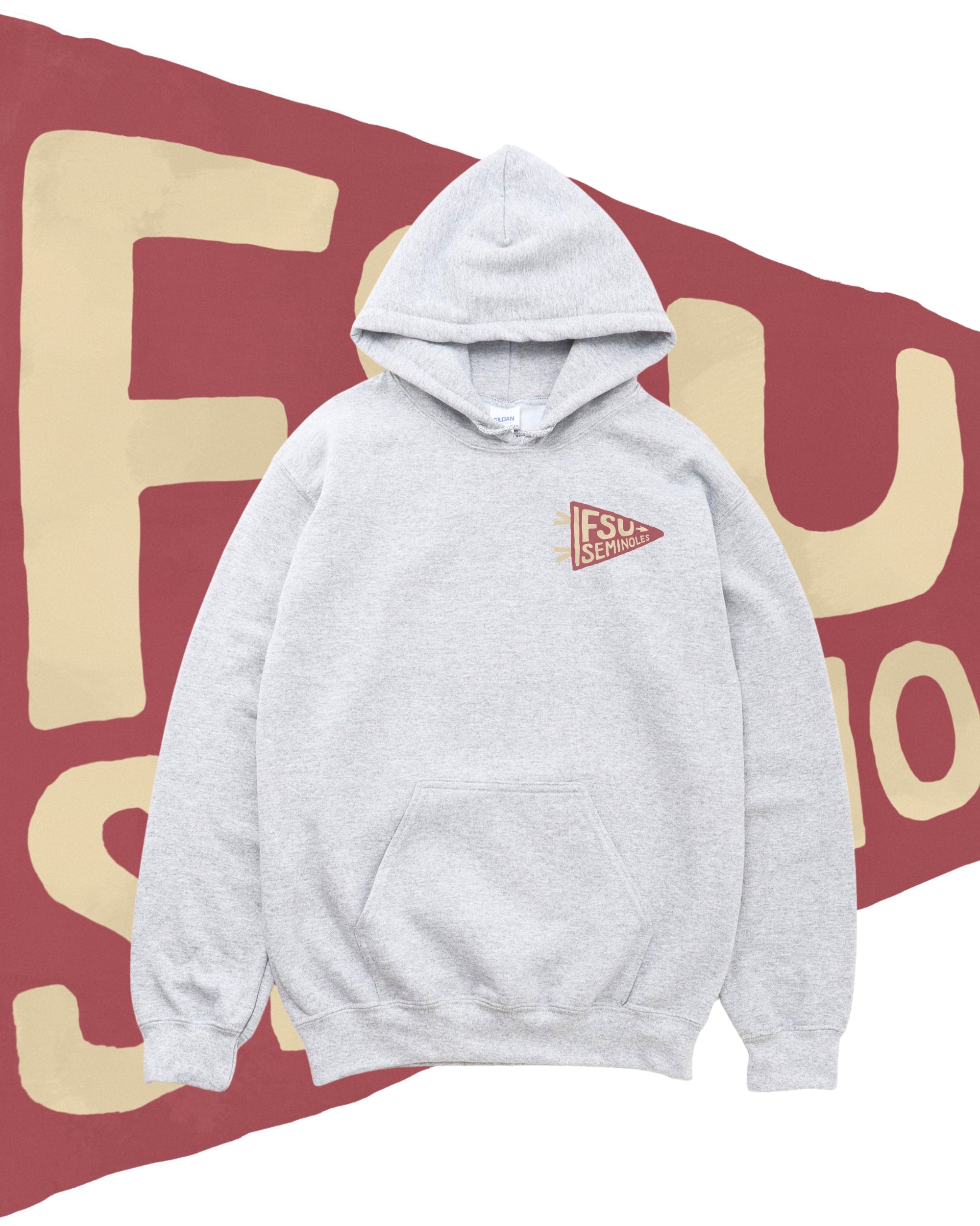 FLORIDA STATE PENNANT HOODIE (NO BACK PRINT)