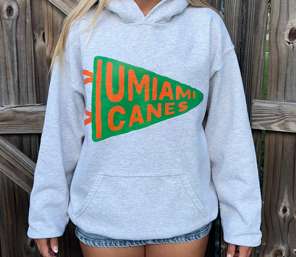 UNIVERSITY OF MIAMI BIG PENNANT HOODIE
